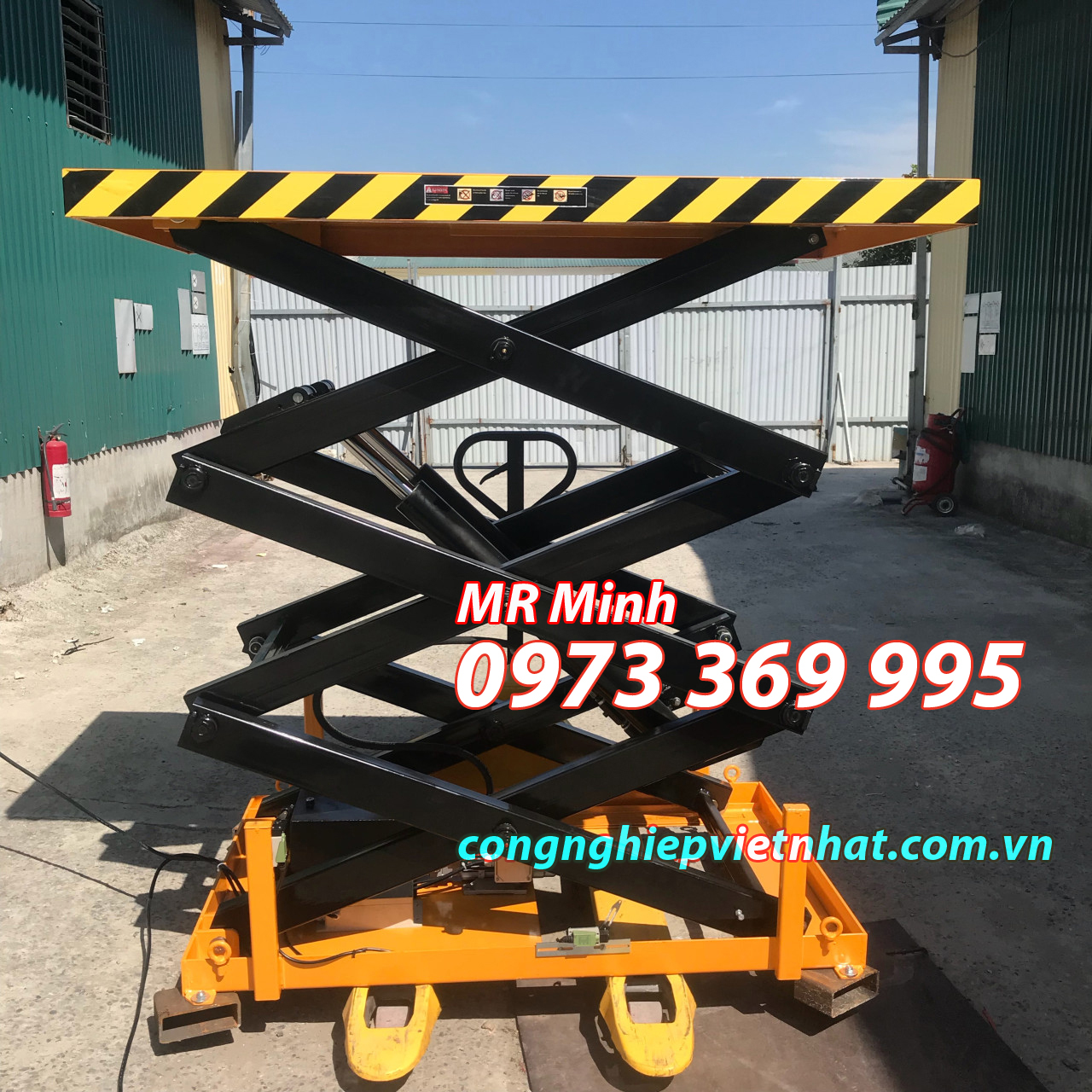 Bàn nâng điện thủy lực 500kg nâng cao 3m